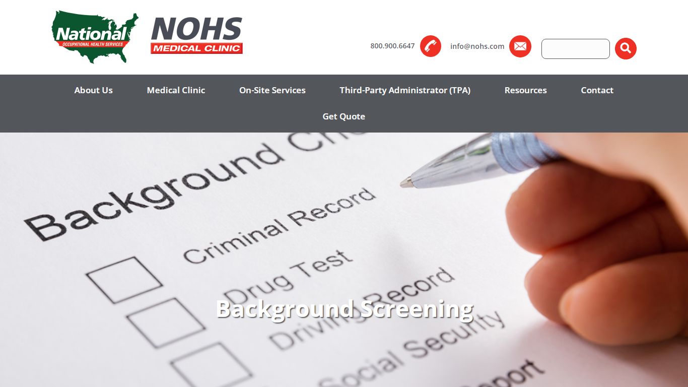 Background Screening / Background Checks / Background Reports