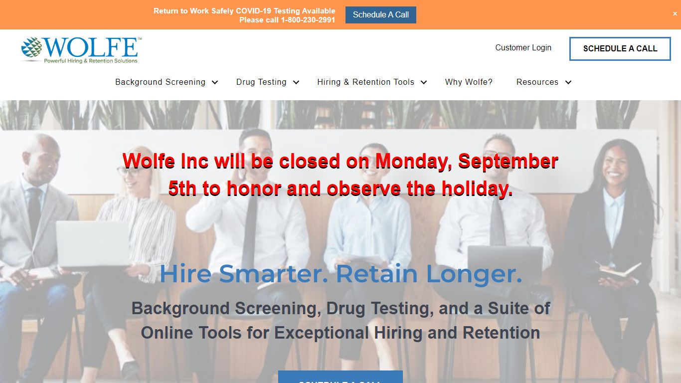 Background Screening, Drug Testing, and Online Tools - Wolfe Inc.